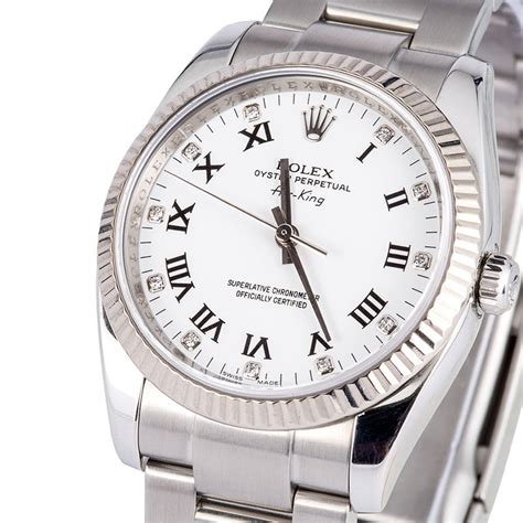 rolex air king year 2000|rolex air king white face.